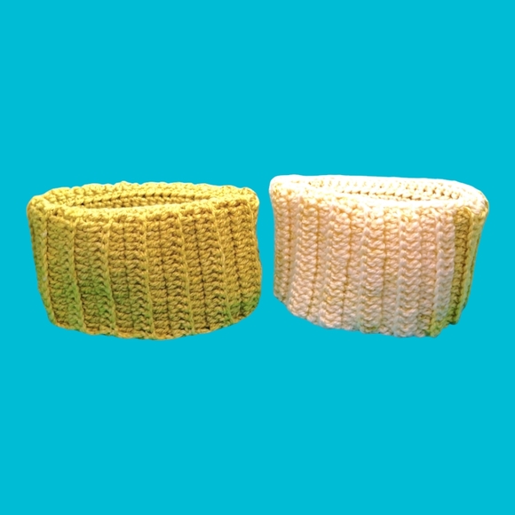 HANDMADE Boot Cuffs Olive Green Ombre Mismatched Crocheted Wide Calf Leg Warmers - Picture 2 of 8